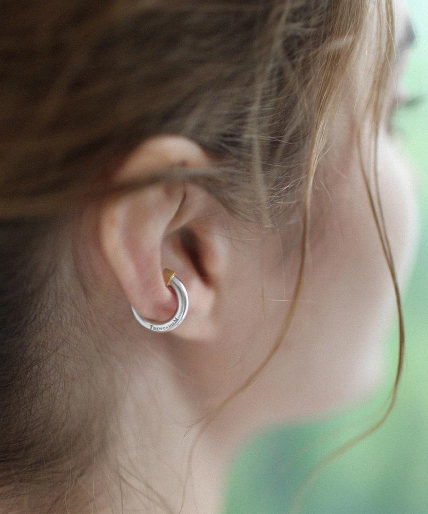 Trencadism Link Earrings Silver 925 Ear Cuffs Link Trm Lkec15Rds