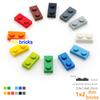 50pcs/lot DIY Blocks Building Bricks Thin 1X2 Educational Assemblage Construction Toys for Children Compatible With Brand