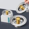 Gold Kitchen Sink Stoppers Sturdy Stainless Steel Drain Covers Plugs Filter for Efficient Debris Interception Use