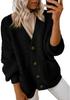Women's 2024 Casual Chunky Knit Open-Front Cardigan Sweater