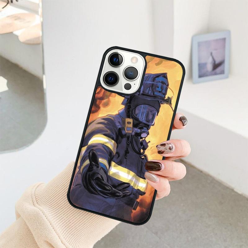 Fire Fighter Hero Phone Case For iPhone 17 Air 16 15 14 11 12 13 Pro  MAX Plus coque Cover Shell