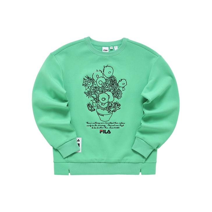 New FILA Sweatshirts Women's Fruit Milk Green F11W218218F-LG