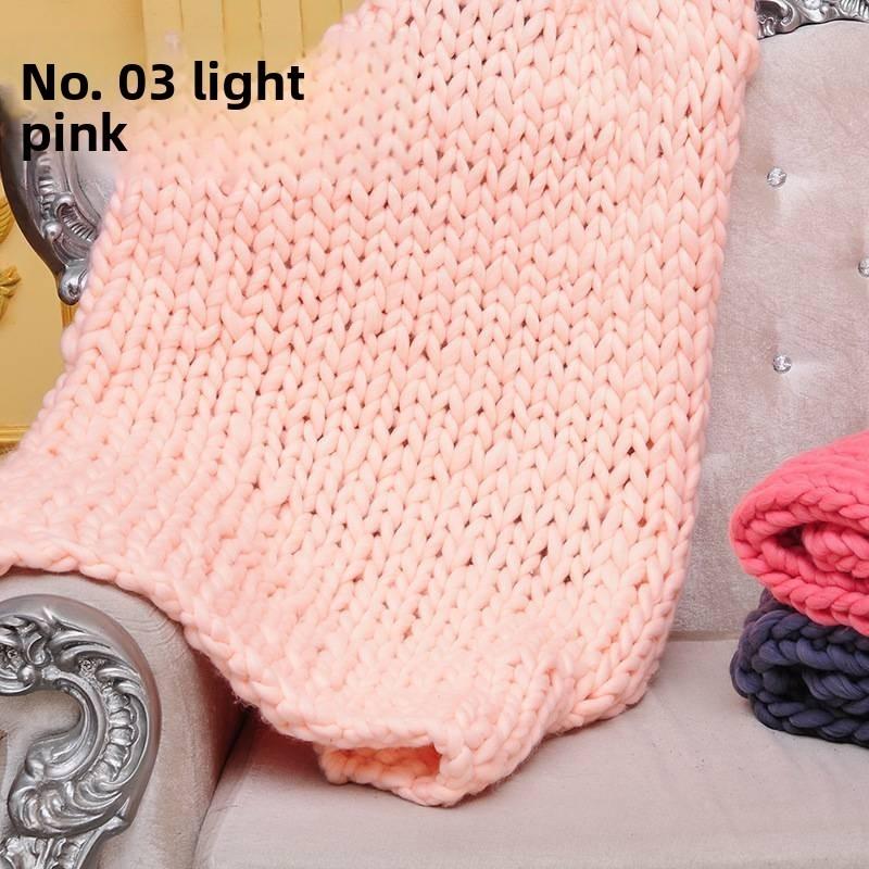 Bearaby Weaving Ultra Coarse Blanket With Solid Color Design For Household Daily