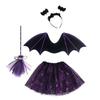 Bat Costume Kids Cosplay Clothes Wing Dress Headband Wand Tulle Skirt Costume for Halloween Party Kid Girl Masquerade Cosplay