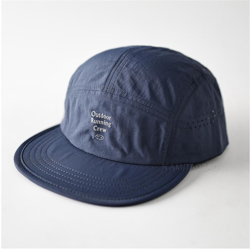 Fashion Hat Quick-drying Color-matching Letter Printing Soft Edge Flat-brimmed Hat Men's and Women's Fashion Versatile Running Sports Breathable Sun
