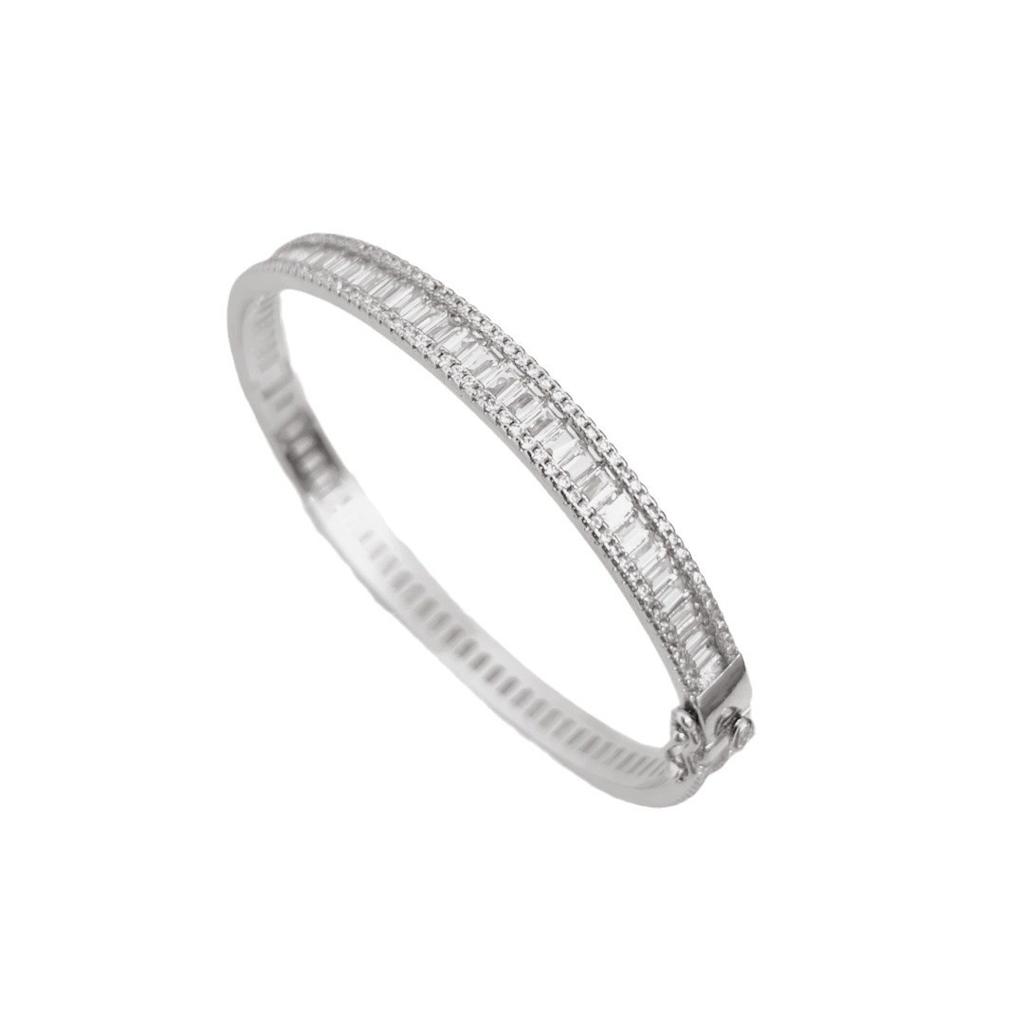Advanced~T Square Row Diamond Brilliant Galaxy Diamond Bracelet for Women, Fully Inlaid with Diamonds, Exquisite Craftsmanship, Starry Sky Jewelry,