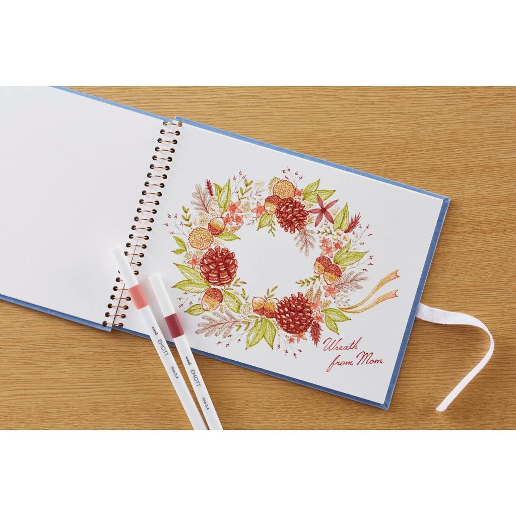 Mitsubishi Pencil EMOTT 5 10 Botanical Water-Based Pen, Colors, No. Color, PEMSY5C.NO10