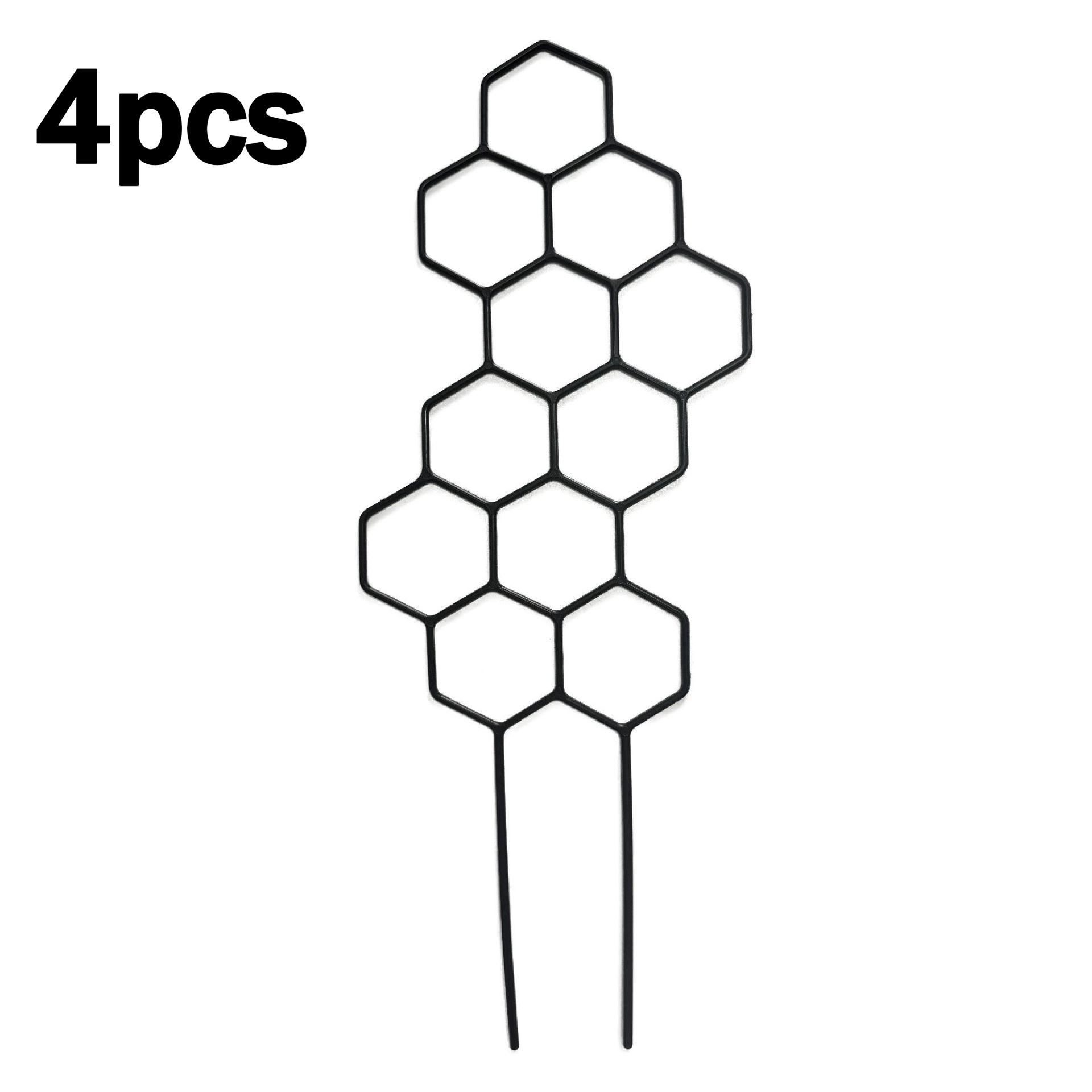 

4pcs 38x15cm Honeycomb Plant Climbing Trellis, Rust-Resistant Stake for Potted Vines& Flowers, Space-Saving Garden Support