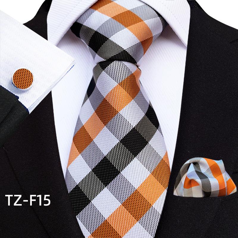 Paisley Waist Flower Men'S Tie Pocket Towel Cuff Three-Piece Set
