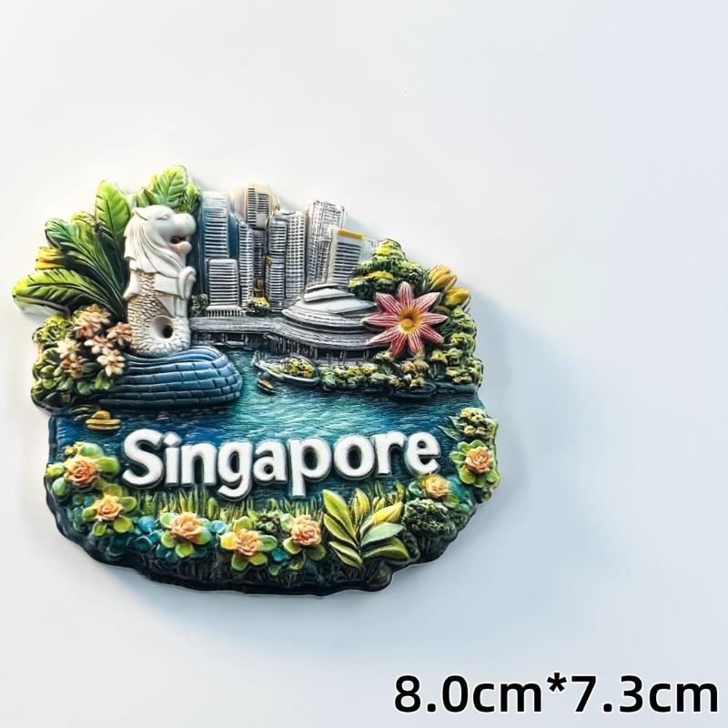 Singapore Fridge Magnets Gardens By the Bay Travel Souvenirs Merlion Sand Hotel Fridge Stickers Home Decor Birthday Gifts