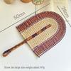 Vietnamese Seaweed Straw Fan: African-Style Wall Decor & Handheld Palm Leaf Fan
