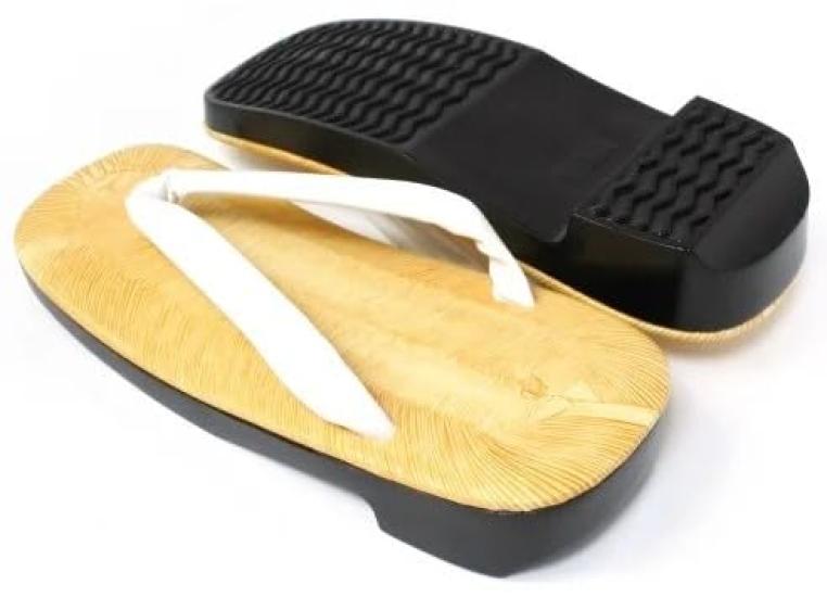 Kimono Made in Japan Geta Sandals with Urethane Soles Suitable for and Size L [Asakusa Market] Men's [White Straps], Men, Priests, Temples, Shrines,