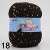 Bean Color Dot Medium Thick Hand-Knitted Yarn Silk Protein Fluff Sweater, Scarf, Jacket, Hat Wool for DIY Knitting