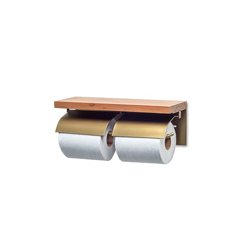 41423 Toilet Paper Holder Double Antique Gold Posh Living