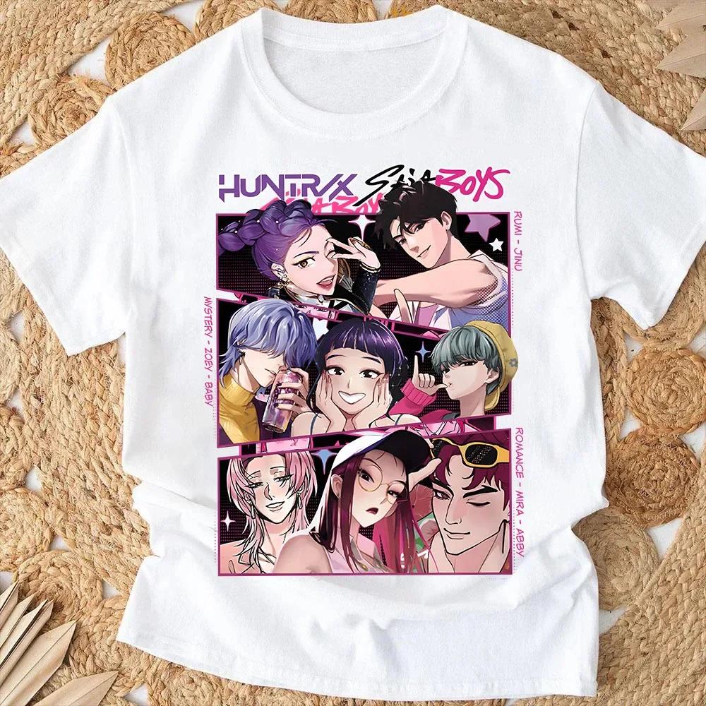 Nové 2025 Film KPop Lovci démonů Kreslené tričko Letní tričko s krátkým rukávem pro ležérní volné ženy a muže Graficky potištěné topy