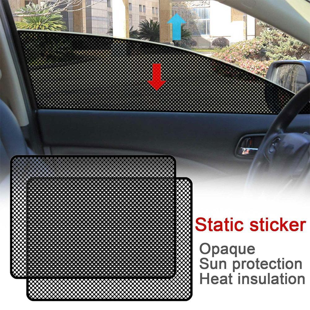 

2Pcs Car Stickers Sunshades Stickers UV Protection Window Cover Black PVC Sunshade Side Window Auto Accessories