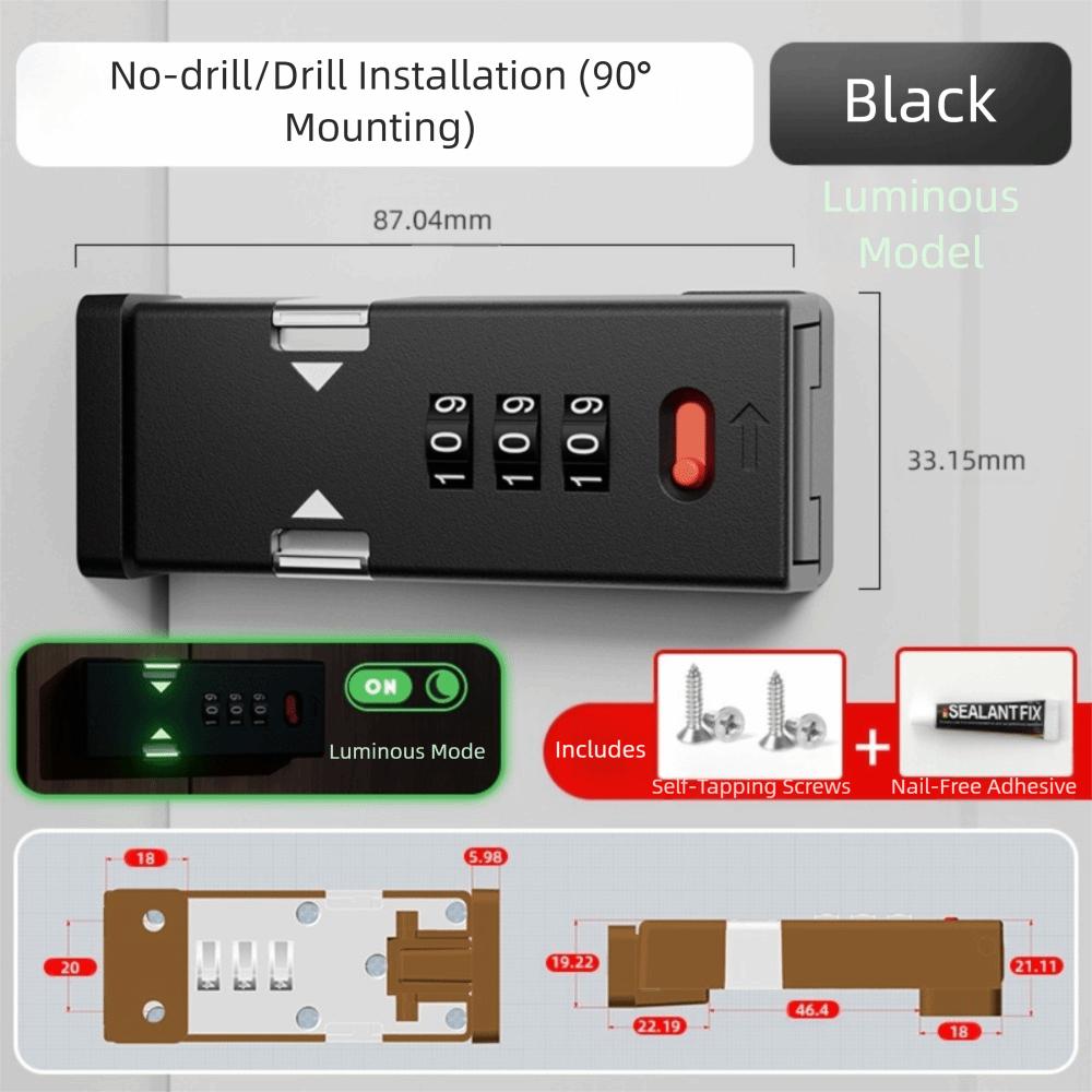 Keyless Adjustable Cabinet Password Lock Zinc Alloy Enhanced Security Security Lock Erosion Resistant Bolt Lock System Lockers