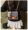 Schoolbag Denim Backpack Women's 1011 New Summer Fashion Versatile School Bag College Student Contrast Color Travel Handbag