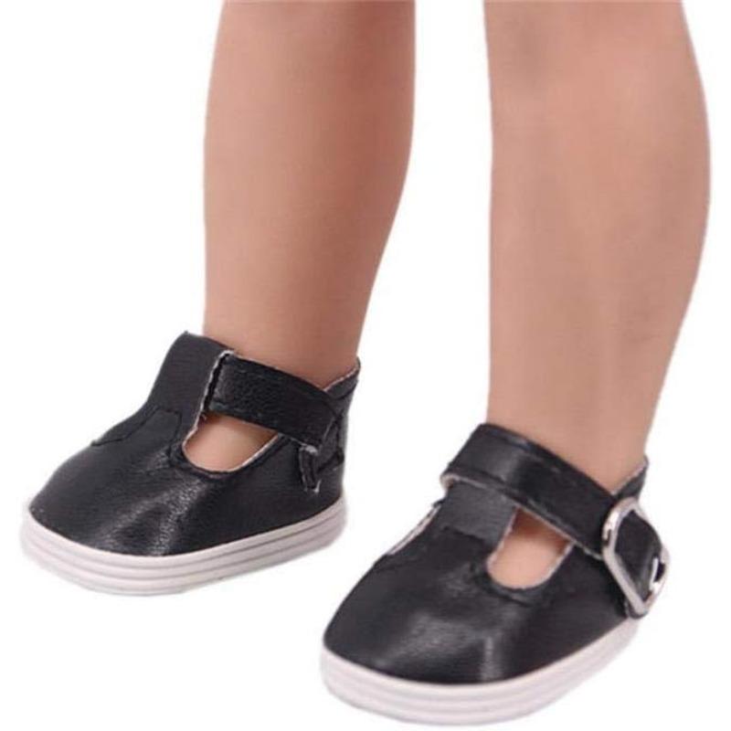 Puppenschuhe aus weichem PU, 5,1 cm, für 36,8 cm große Puppen von 32–34 cm, Geschenkzubehör für Mädchen, 1 Paar