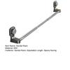 Sandal Rack Wall Mounted Shoe Organizer with Strong Suction Cup Telescopic Rod Quick Install Shelf for Bathroom