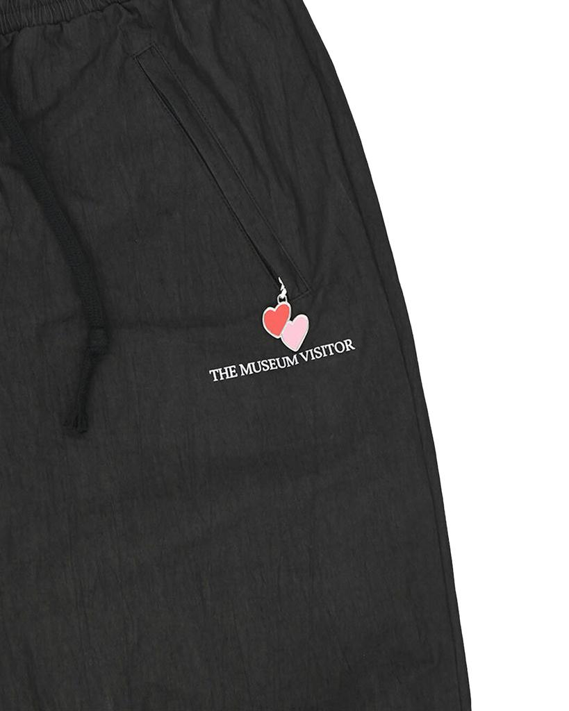 THEMUSEUMVISITOR Heart Metal Nylon Pants (Black)