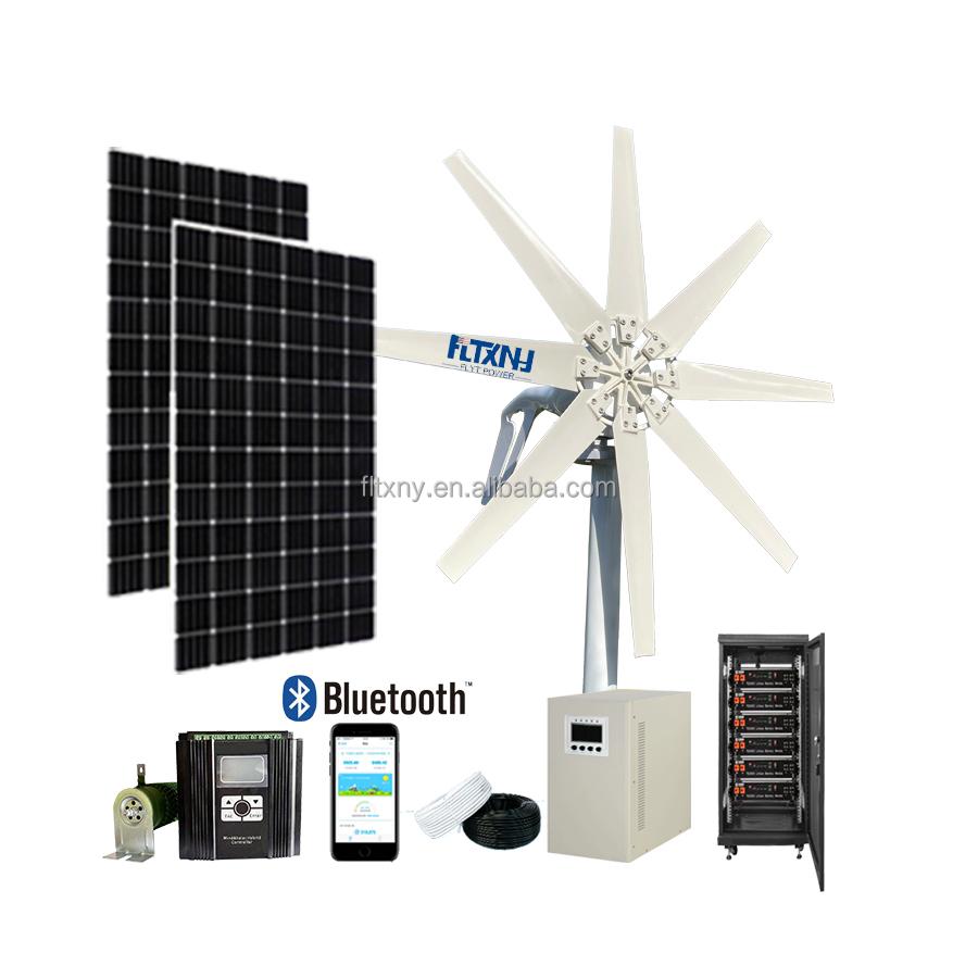 Promoção Imperdível Sistema Híbrido Solar e Eólico de 1kw 1000w Gerador Eólico de Eixo Vertical Solar para Uso Doméstico Windkraftanlage