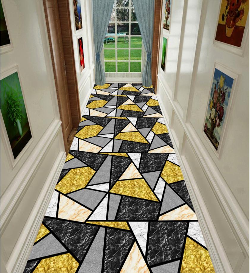 Corridor Carpet Long Hallway Area Rug Geometric Living Room Hall Carpets Kitchen Aisle Mat Room Decoration Floor Mats Alfombra