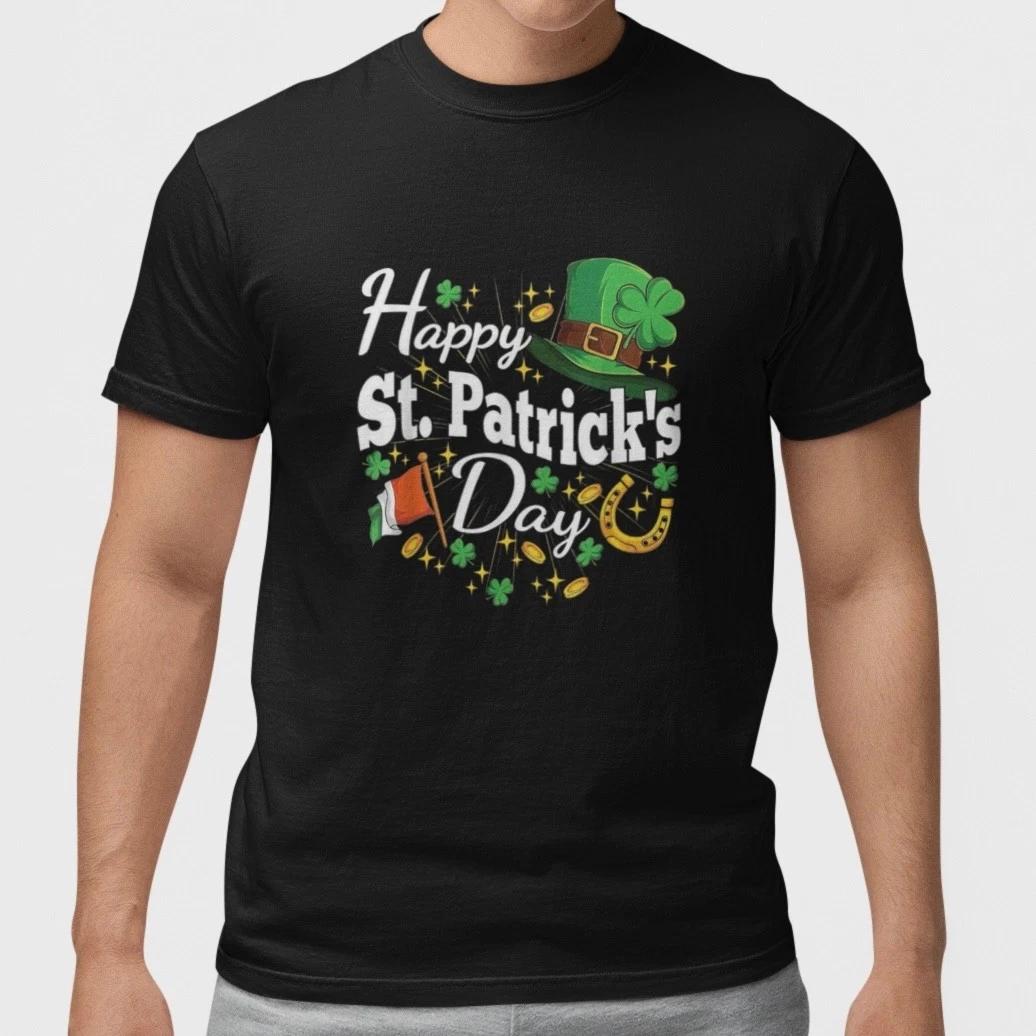 Happy St Patrick’s Day Shirt Irish Shamrock Lucky Clover Holiday T-Shirt S