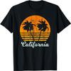 California T Shirt Gift Retro Surf Beach Sunset Men Women T-Shirt
