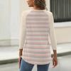 Women's T Shirt Print Button 3/4 Sleeve Daily Weekend Fashion Basic V- Neck Regular Top