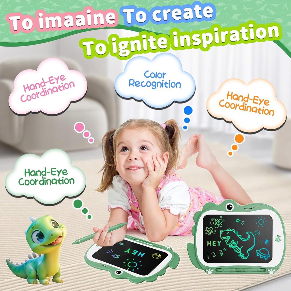 8.5 Inch Dinosaur LCD Drawing Tablet Writing Board Toddler Toy Educational Toys Birthday Christmas Gifts Toys for 3 4 5 6 Years Old Boys and Girls