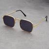 Vintage Square Sunglasses Men New Fashion Metal Rim Multi-color Decor Shades Women Trendy Luxury Brand Design Sun Glasses