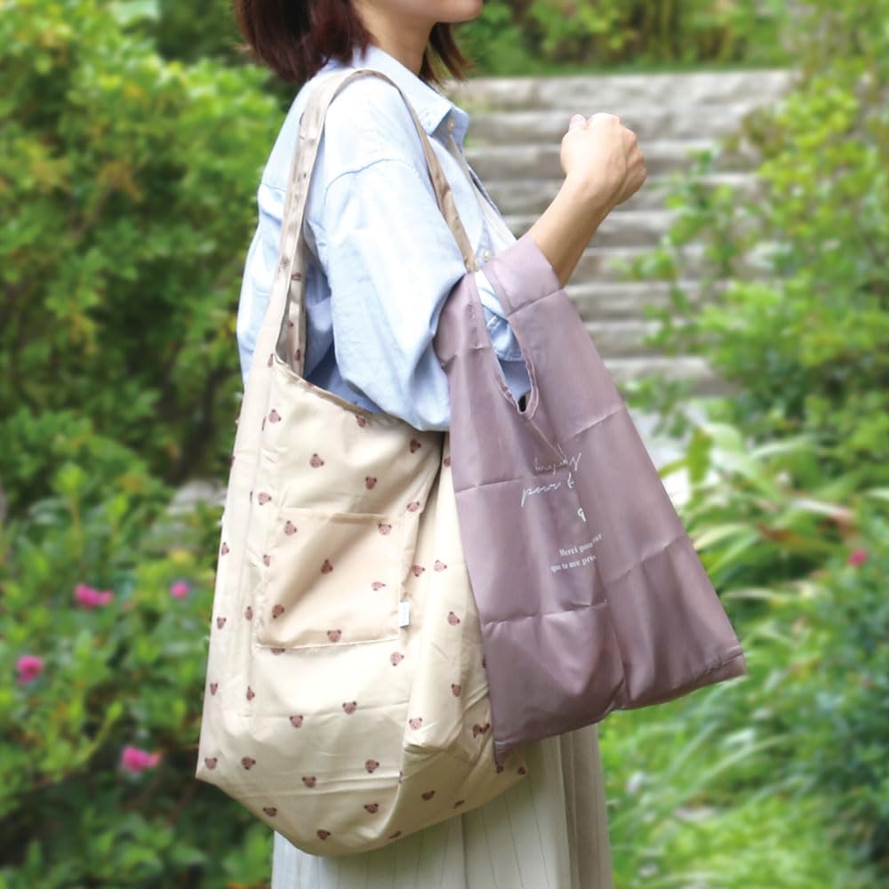 LaboClip Link Tote Cooler Bags, Set of 2, Women's, A25-LKTT-BE, Bear Designs, Large and Small