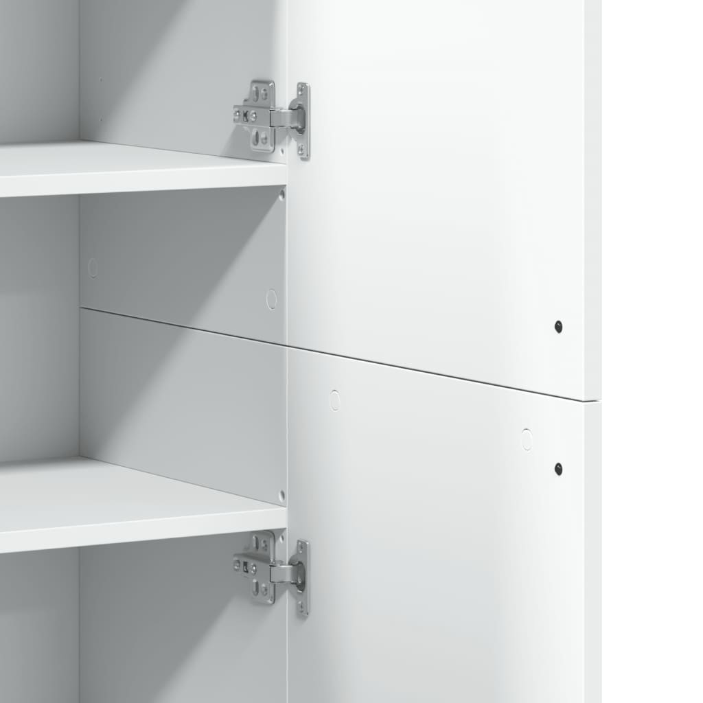 Highboard White 80 x 35 x 180 cm Particleboard