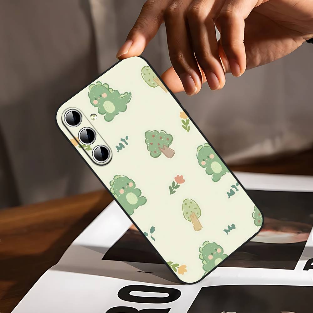 

Cute Dinosaur Phone Case For Samsung Galaxy S24/S25/S22/S30/Note20/Lite/Ultra/5G/Plus/FE Soft Black S24ULTRA