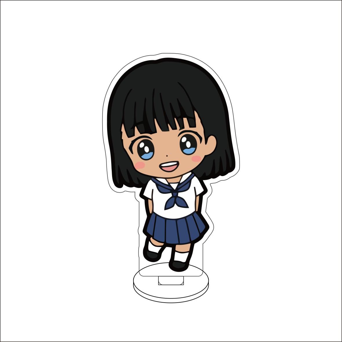 

10CM Anime Summer Time Rendering Figure Stand Model Ajiro Shinpei/Kofune Ushio/Kofune Mio Cute Desk Decor Standing Sign Gifts 10CM