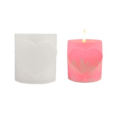 Herzförmige Kerzenformen Einfach zu verwendende Silikon-Kerzenbecherform Resin-Gussform Silikonmaterial für DIY-Handarbeit