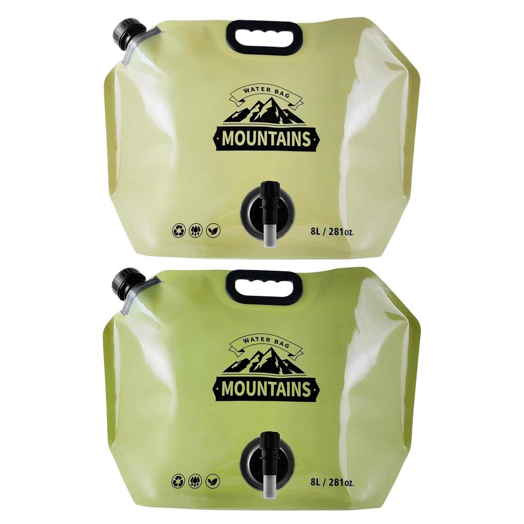 8L Food Grade Folding Water Bag - Outdoor Camping Portable, Thickened Soft Large Capacity travel camping outdoor