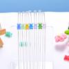 8pcs/pack Bear Glass Straw Household Colorful High Low Temperature Resistant Bent Straw Gift Set with Clean Brushes