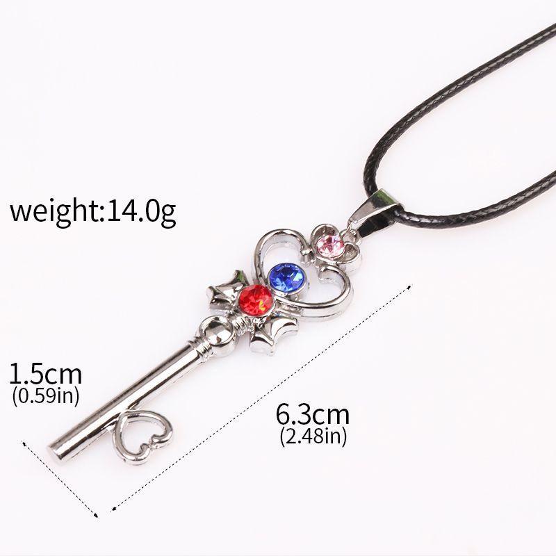 Sailor Moon Usagi Tsukino Magical Transformation Necklace Keychain Anime Pendant