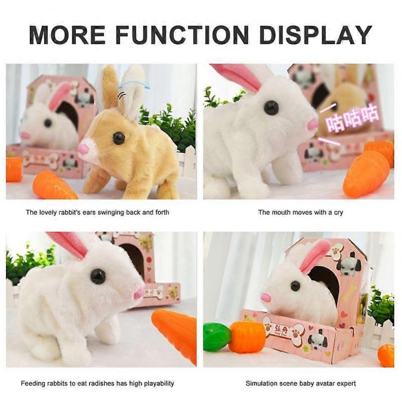 Educational Interactive Bunny Toys Bunnies Can Walk And Talk, Easter Plush Stuffed Bunny Toy Kids Christmas Gifts