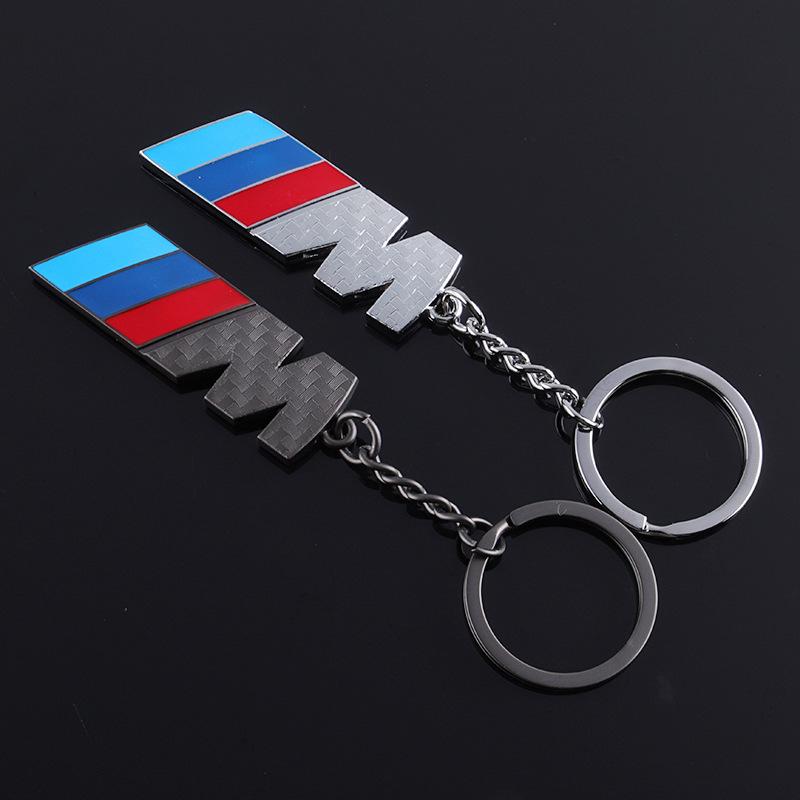VSRF8 3D Metal Car Emblem Keychain Key Chain Keyrings Key Holders for BMW M3 M5 M Power Badge Auto Decoration Styling Accessories