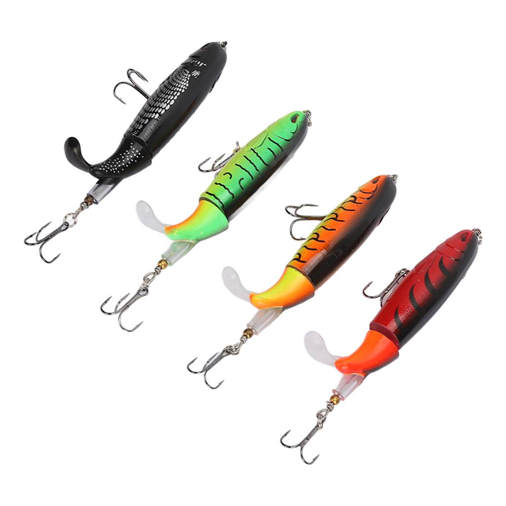 4 STÜCKE 13g Bleistift Schwimmender Köder Propellerstruktur Realistischer Köder Propeller Wasseroberflächen Traktor zum Angeln