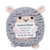 Creative Funny Handmade Crochet Emotional Support Dolls with Positive Energy Card Desktop Ornament Home Decor for Friend Gifts