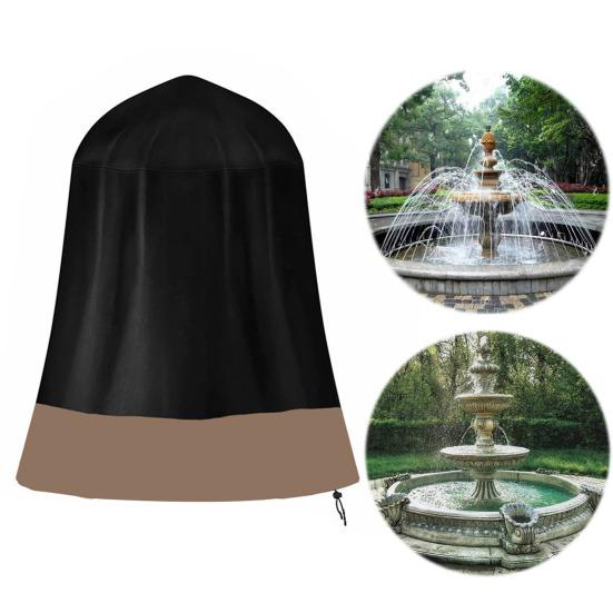 Waterproof Fountain Protector with Drawstring Simple Installation Reusable Oxford Cloth Garden Statue
