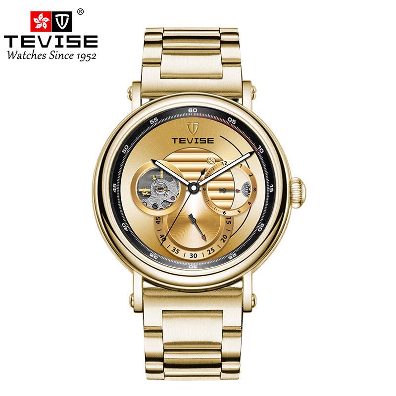 TEVISE Men's Waterproof Luminous Minimalist Automatic Mechanical Watch