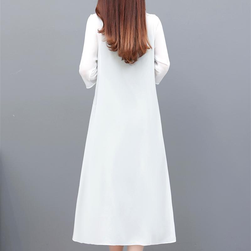 Manteau d'été en mousseline de soie pour femme, élégant, fin, décontracté, grande taille, Poncho Long d'été