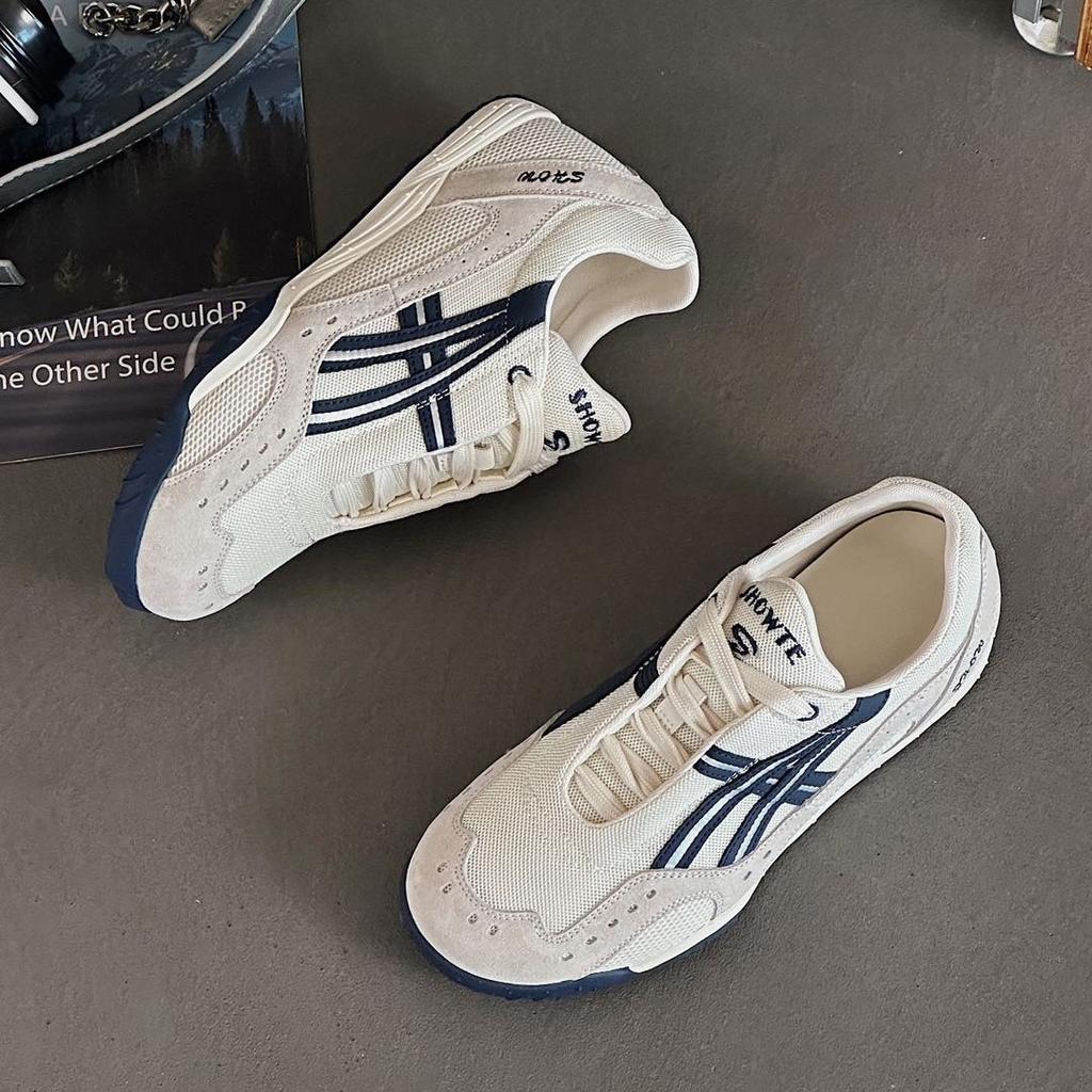 Autumn new leather retro platform casual sports women's shoes versatile waffle