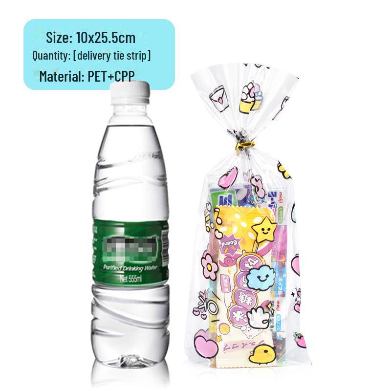 

Прозрачный вертикальный пакет для радужного попкорна и закусок из печенья