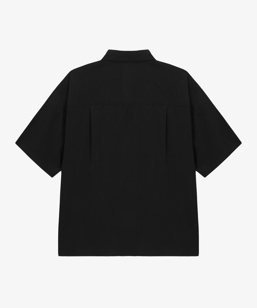 Noseupeiseu Nh8Ss22A Men'S Ice Cube Short Sleeve Shacket Black